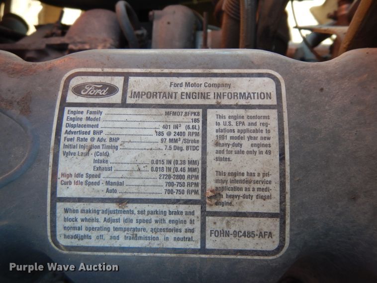 image for item DF6727 1992 Ford Cargo 7000  paint striper truck