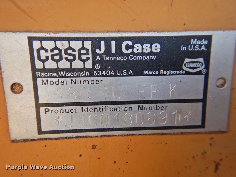 image for item DG1487 Case 580 Super K  backhoe