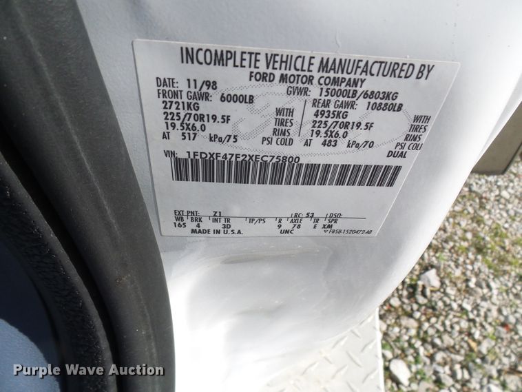 image for item DG2124 1999 Ford F450 Super Duty  command center truck