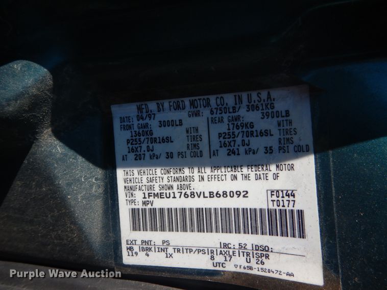 image for item DI1050 1997 Ford Expedition XLT  SUV