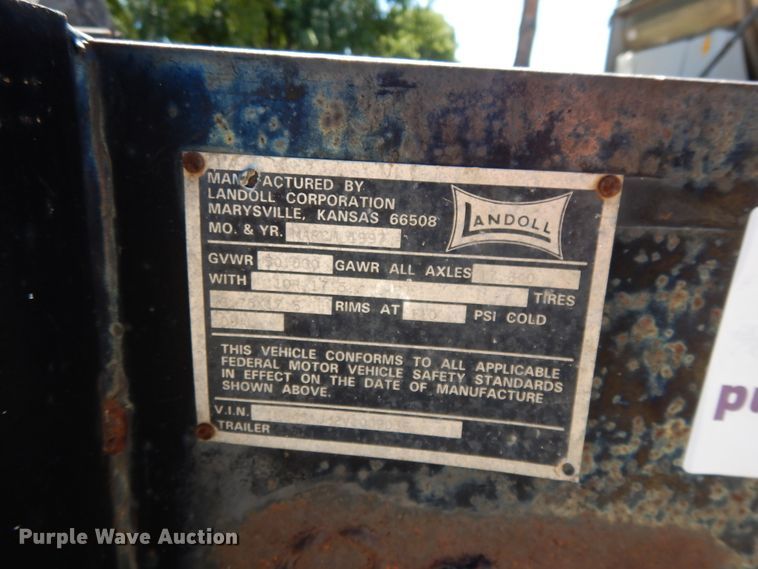 image for item DI7518 1997 Landoll tilt deck equipment trailer