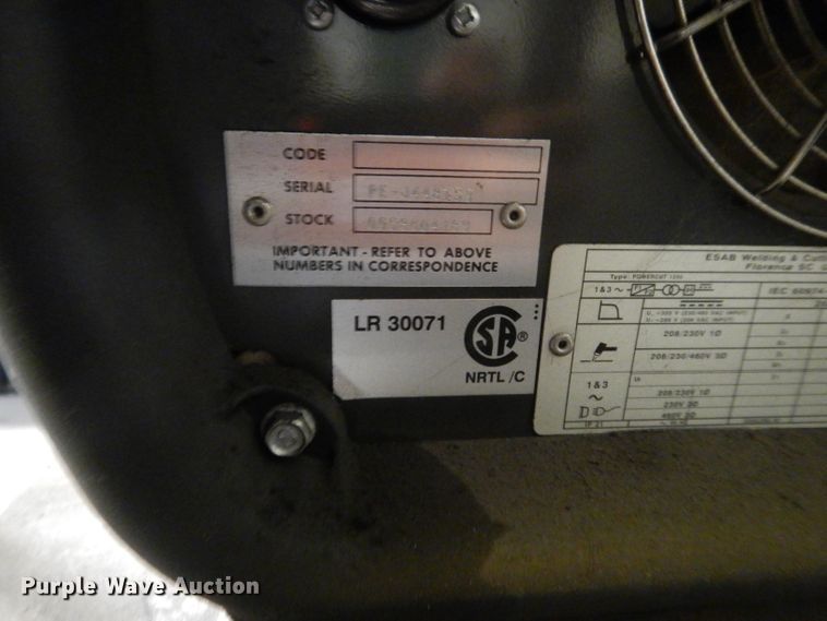 image for item DI8021 2004 Esab PGMKR Plus VISLEFX cutting system