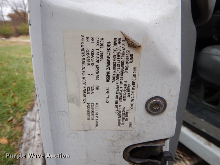 image for item DI8053 1998 Chevrolet C1500  pickup truck