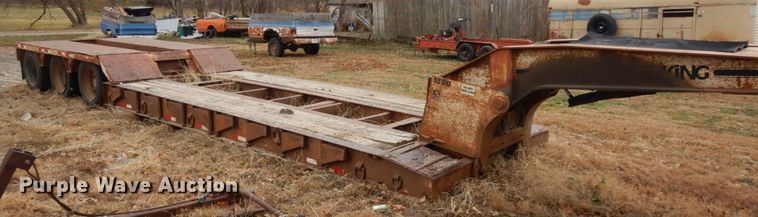 image for item DJ5786 1985 Trail King 1551-4100 lowboy equipment trailer