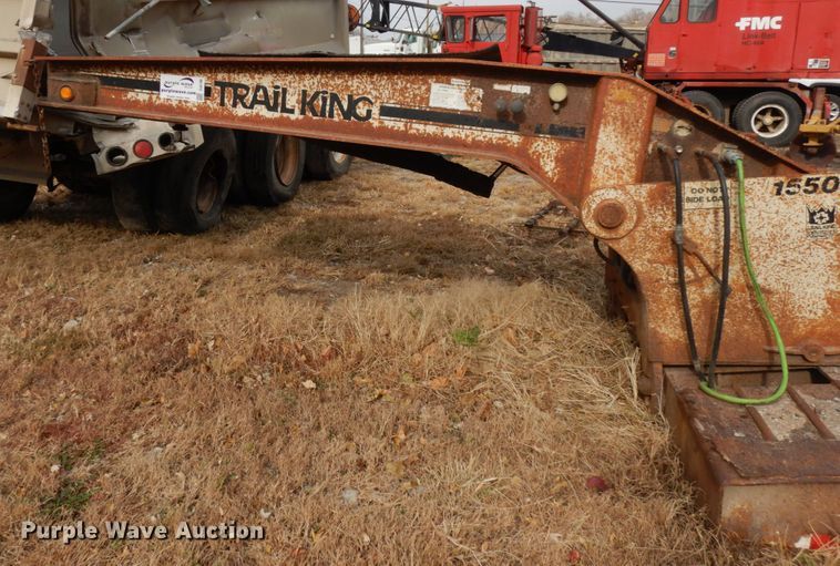 image for item DJ5786 1985 Trail King 1551-4100 lowboy equipment trailer