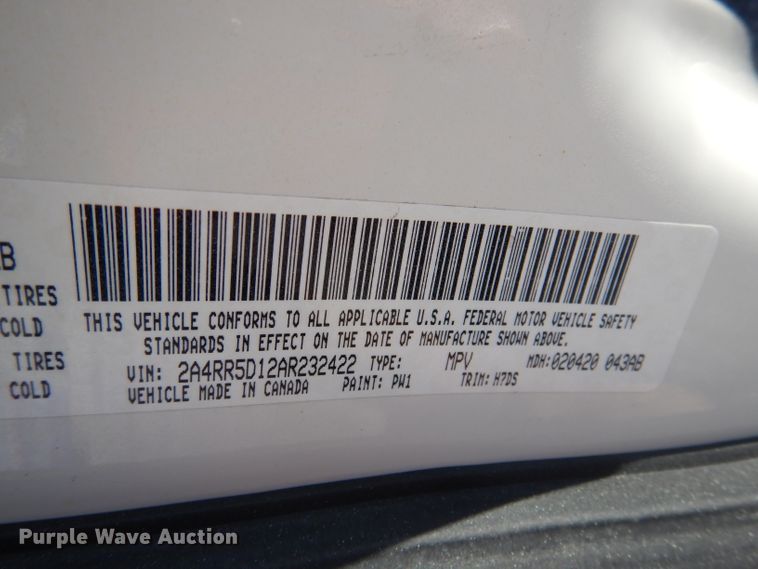 image for item DY9574 2010 Chrysler Town & Country  handicap accessible van