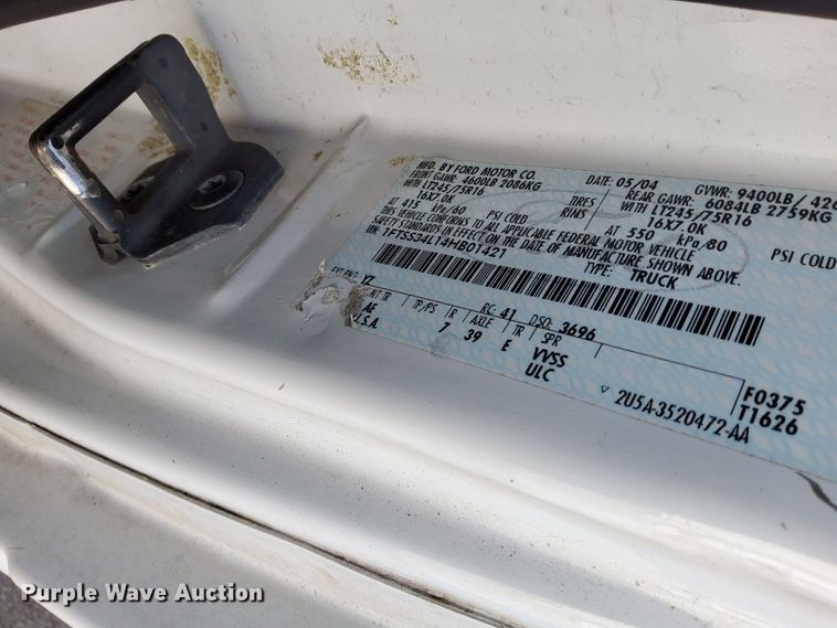 image for item DY9580 2004 Ford E350 Super Duty  handicap accessible van