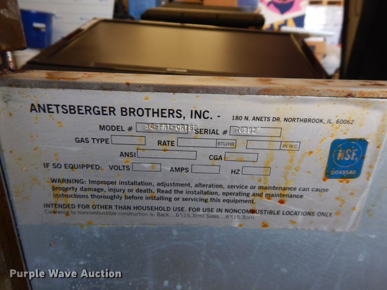 image for item FR9148 Anetsberger Brothers Inc. 14-FRI-CRISP Golden Fry fryer