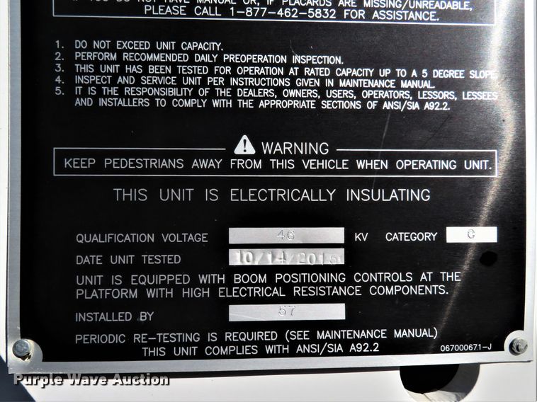 image for item GI9234 2015 Altec aerial man basket