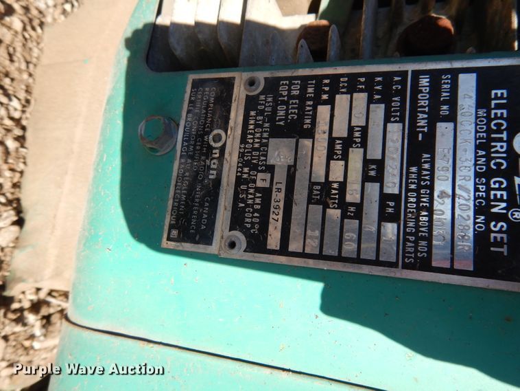 image for item GJ9655 Onan 40CCK3CR generator