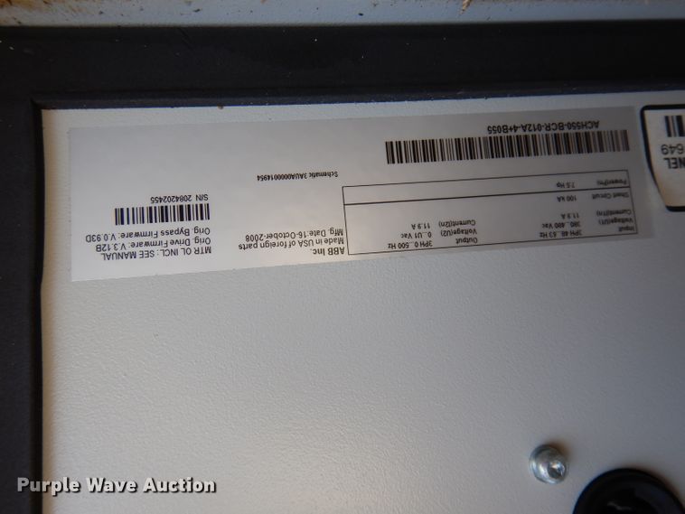 image for item GJ9657 (2) ABB air blower aeration boxes