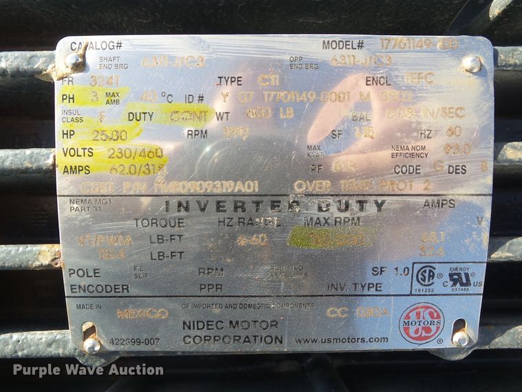 image for item HF9772 2017 Fairbanks 2823A horizontal split case water pump