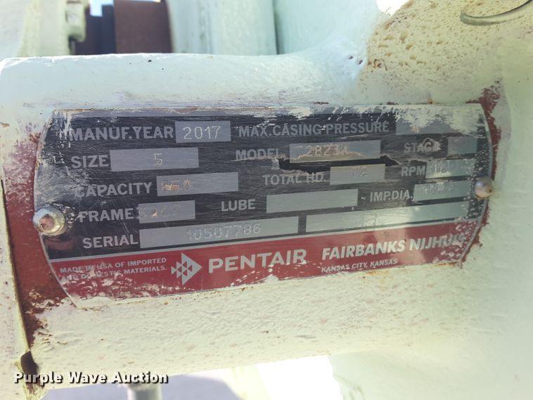 image for item HF9773 2017 Fairbanks 2823A horizontal split case water pump