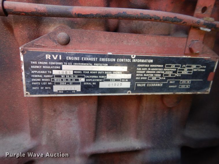 image for item HS9661 1981 Mack MS3  pumper fire truck