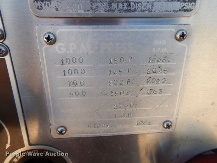 image for item HS9661 1981 Mack MS3  pumper fire truck