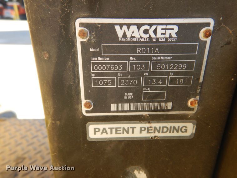 image for item HV9518 Wacker RD11A  double drum vibratory roller