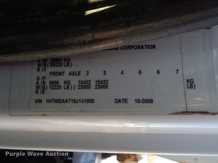 image for item HY9939 2009 International WorkStar 7400  dump truck