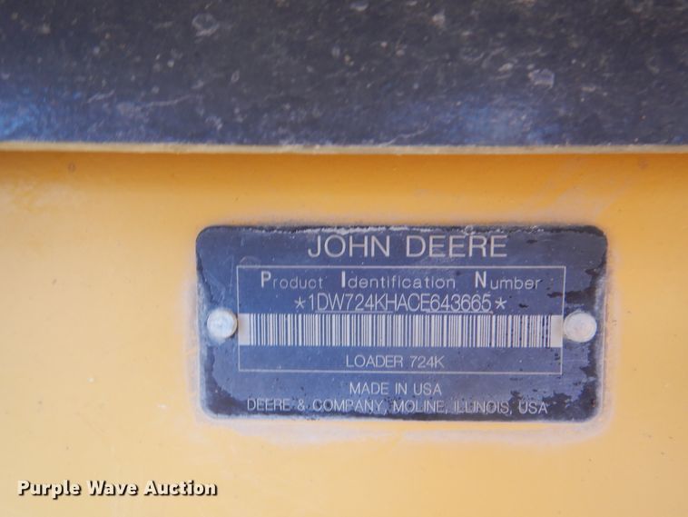 image for item HY9982 2012 John Deere 724K  wheel loader