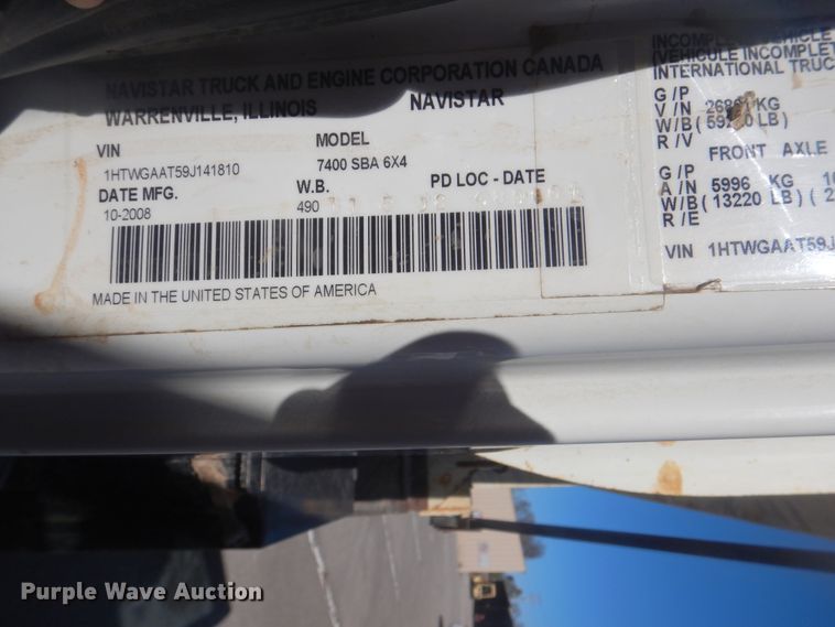 image for item HY9986 2009 International 7400  dump truck