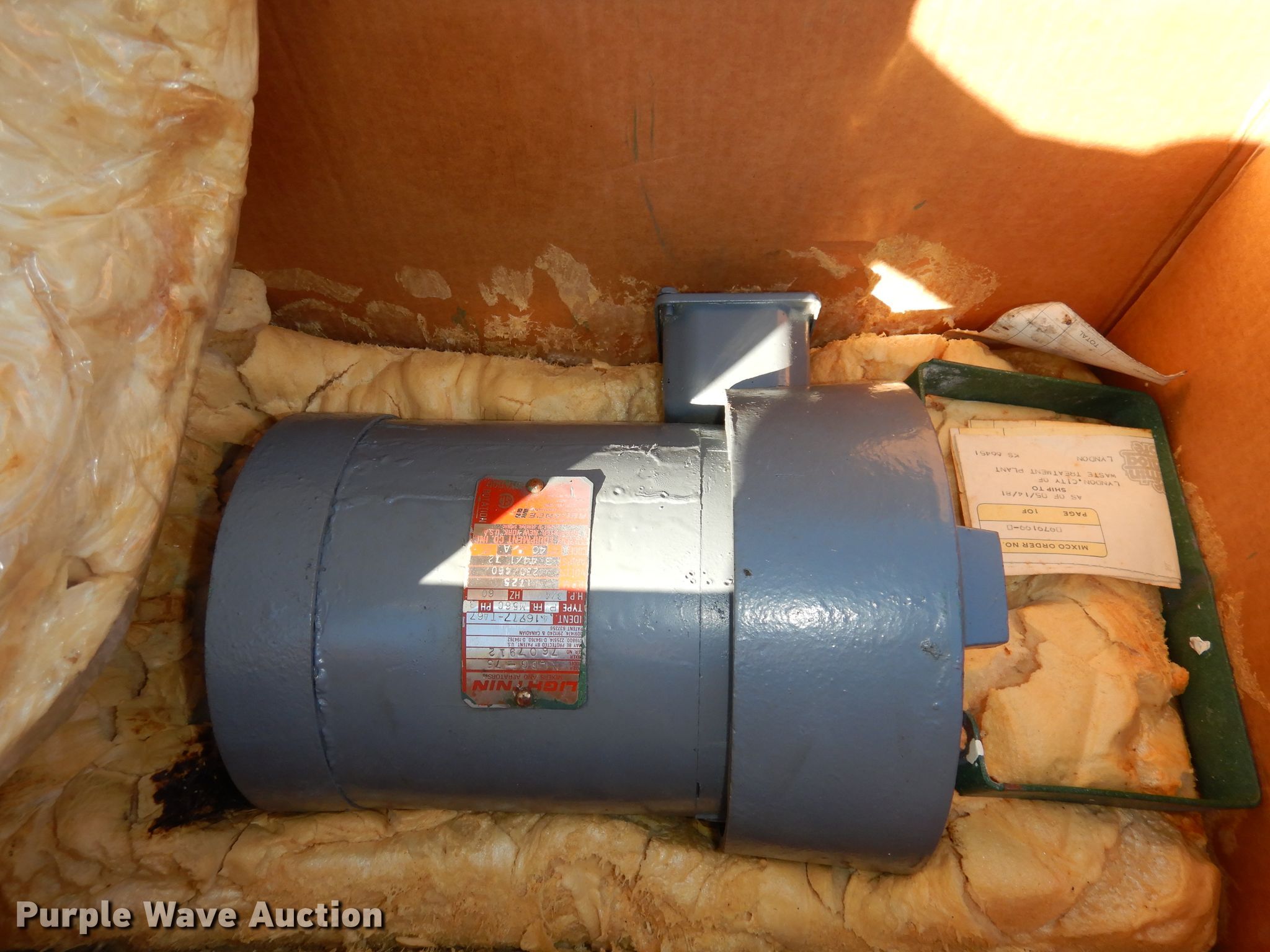 (7) electric motors in Lyndon, KS Item GJ9667 sold Purple Wave