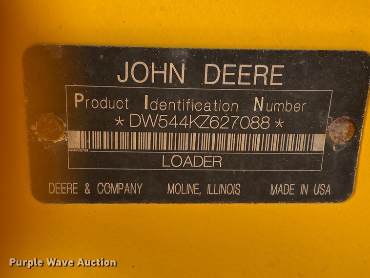 image for item DH7030 2010 John Deere 544K  wheel loader