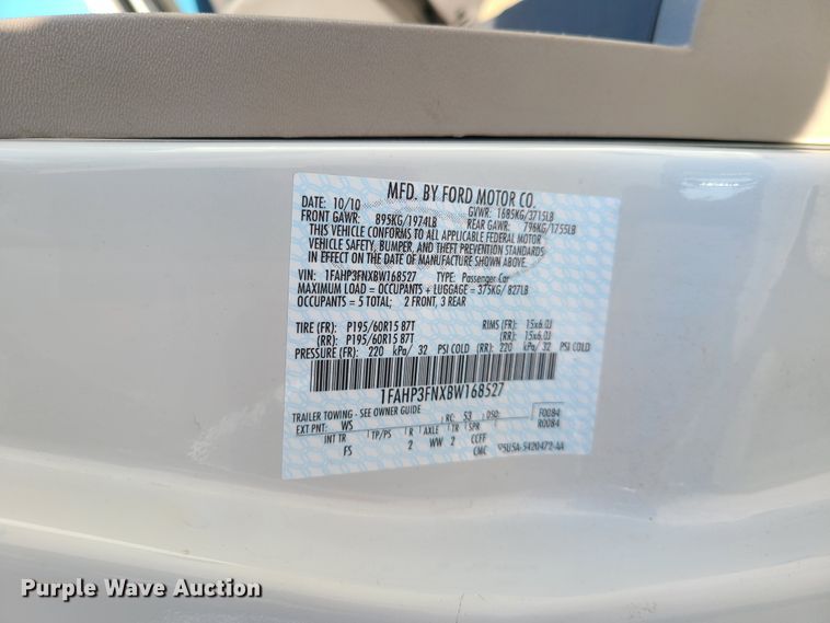 image for item DH7043 2011 Ford Focus