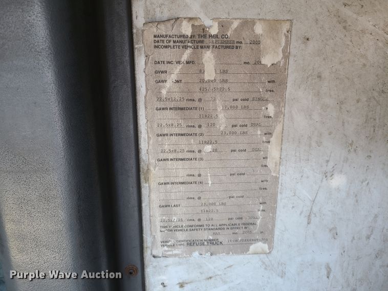 image for item DH7053 2006 Freightliner Condor  refuse truck