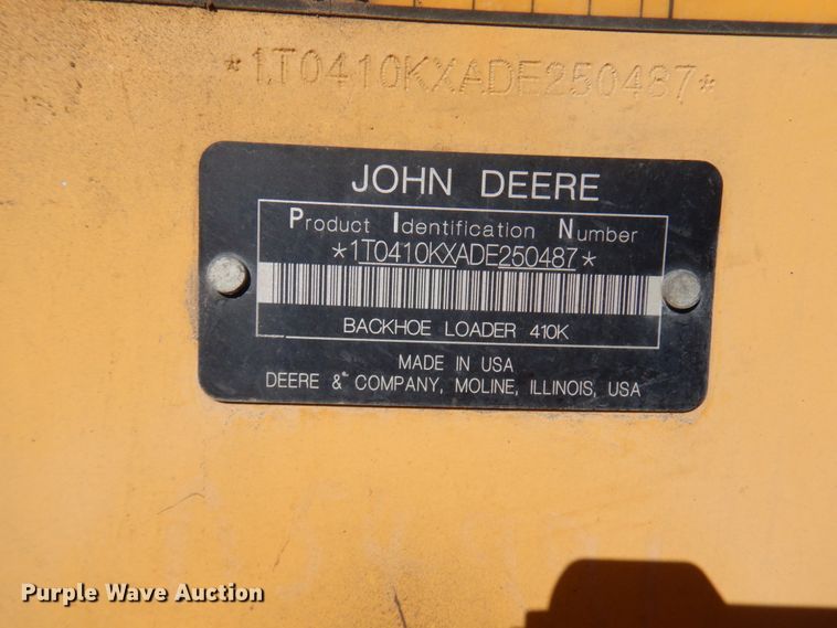 image for item DJ6000 2013 John Deere 410K  backhoe