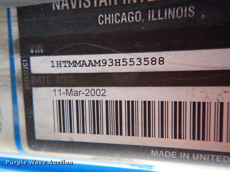 image for item DJ6007 2003 International 4300  service truck with crane