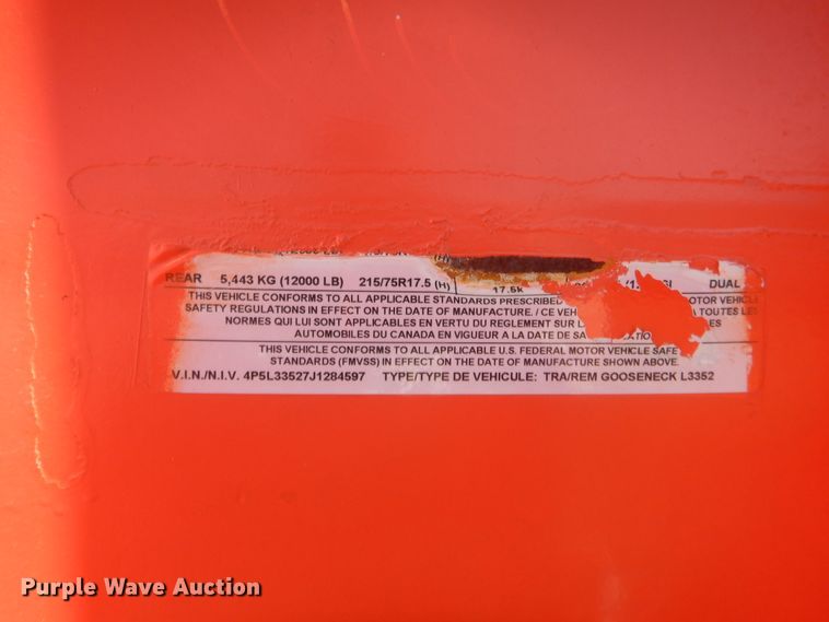 image for item DI3525 2018 PJ L3352 equipment trailer