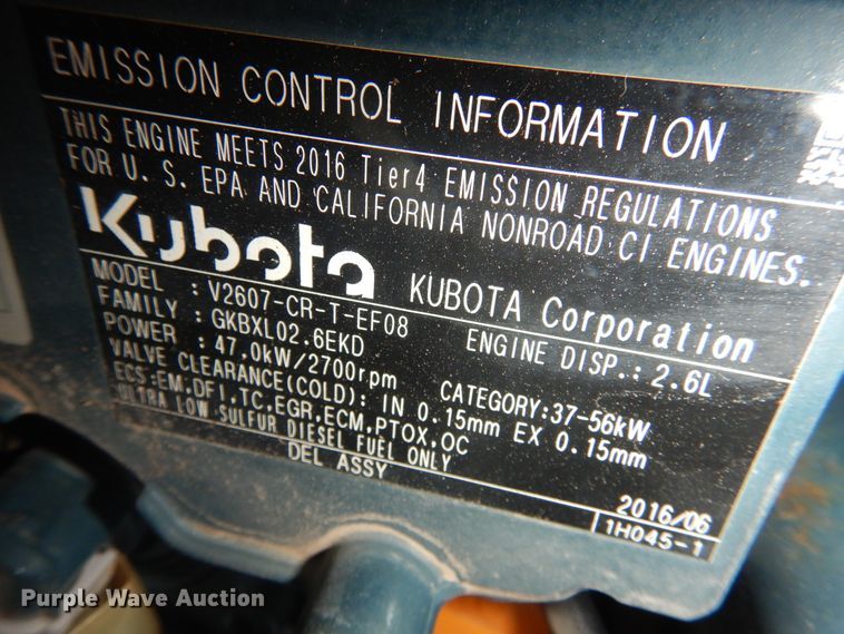 image for item DI3529 2017 Kubota SSV65  skid steer loader