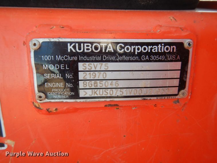 image for item DI3531 2017 Kubota SSV75  skid steer loader