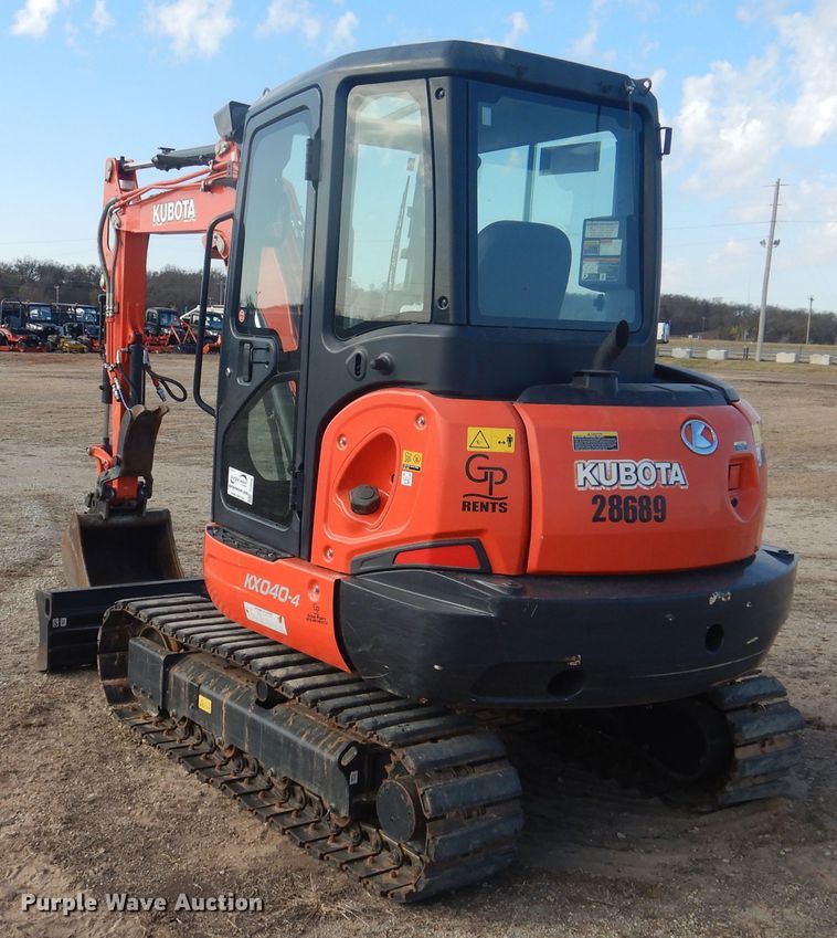 image for item DI3538 2019 Kubota KX040-4  mini excavator