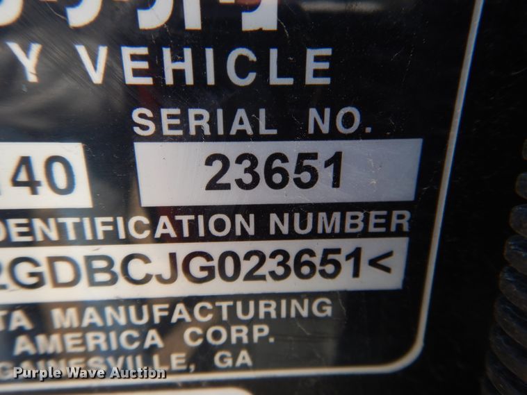 image for item DI3553 2018 Kubota RTV-X1140  utility vehicle