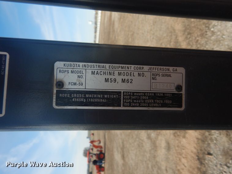 image for item DI3555 2018 Kubota M62  backhoe