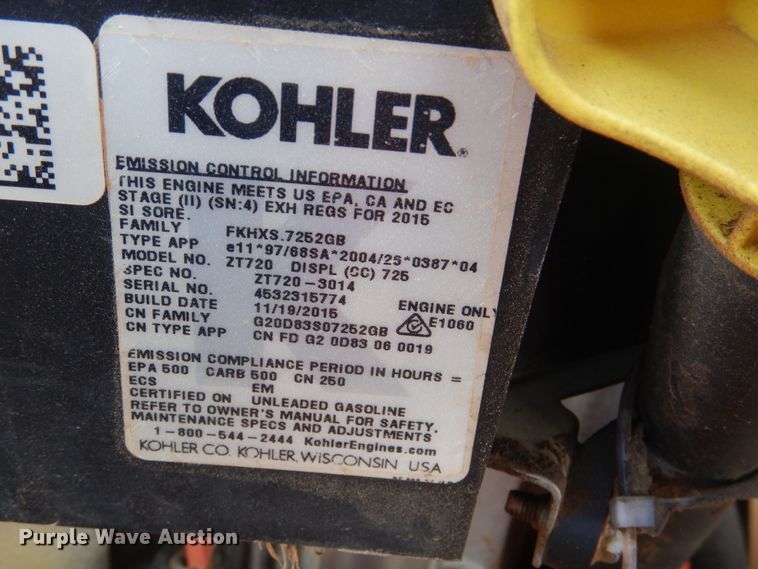 image for item DI3582 2016 Kubota Z121S  ZTR lawn mower