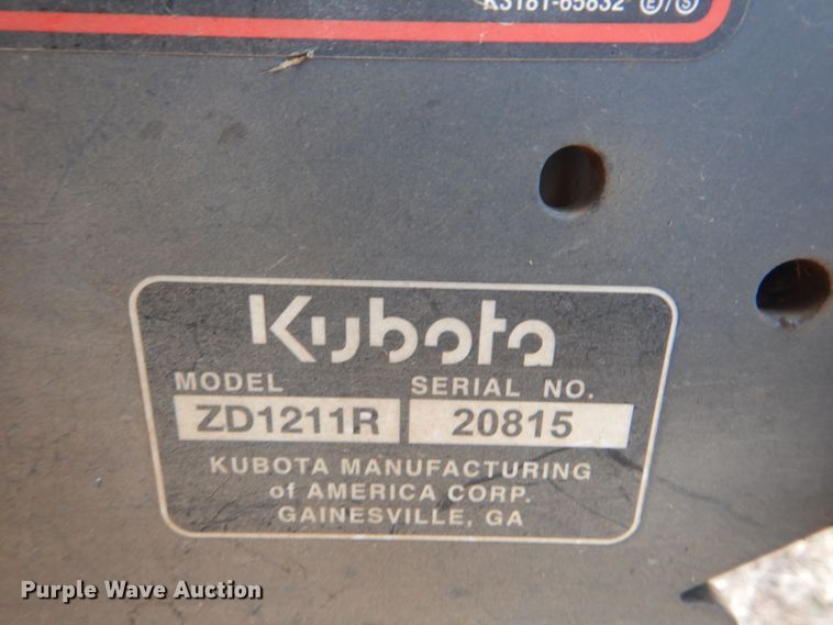 image for item DI3584 2019 Kubota ZD1211R  ZTR lawn mower