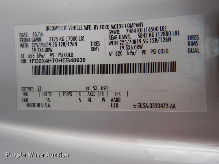 image for item DI3602 2017 Ford F450 Super Duty XL  SuperCab flatbed truck