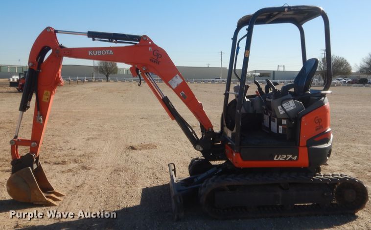 image for item DJ2059 2019 Kubota U27-4  mini excavator