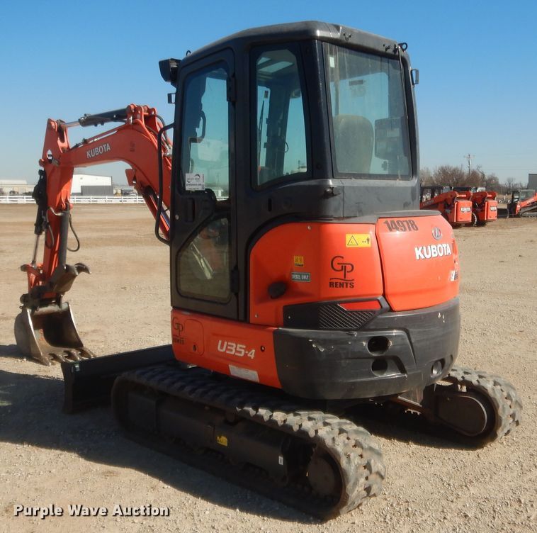 image for item DJ2062 2019 Kubota U35-4  mini excavator