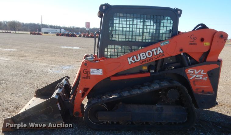 image for item DJ2117 2017 Kubota SVL75-2  tracked skid steer loader