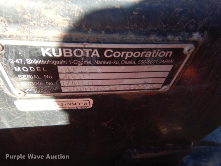 image for item DJ2117 2017 Kubota SVL75-2  tracked skid steer loader
