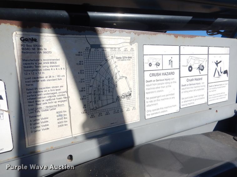 image for item DG4663 Genie GTH844  telehandler