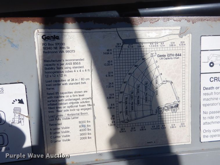 image for item DG4663 Genie GTH844  telehandler