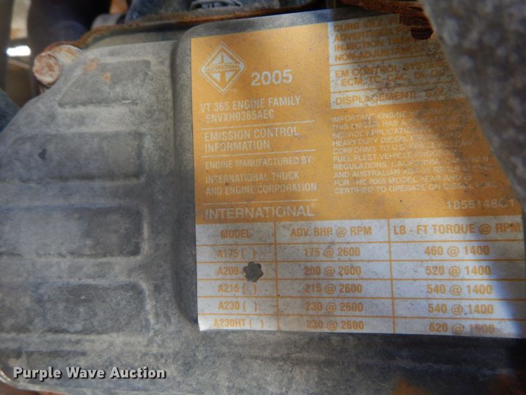 image for item DI1056 2005 Ford F750 Super Duty XL  dump truck