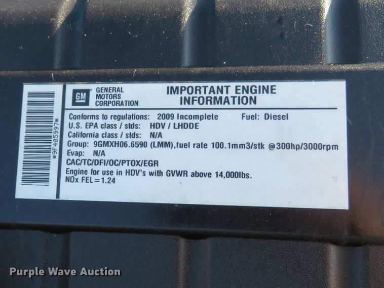 image for item DI3791 2009 Chevrolet C5500  utility truck