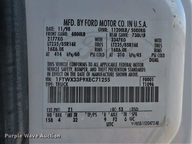 image for item DI3843 1999 Ford F350 Super Duty XLT  SuperCab pickup truck