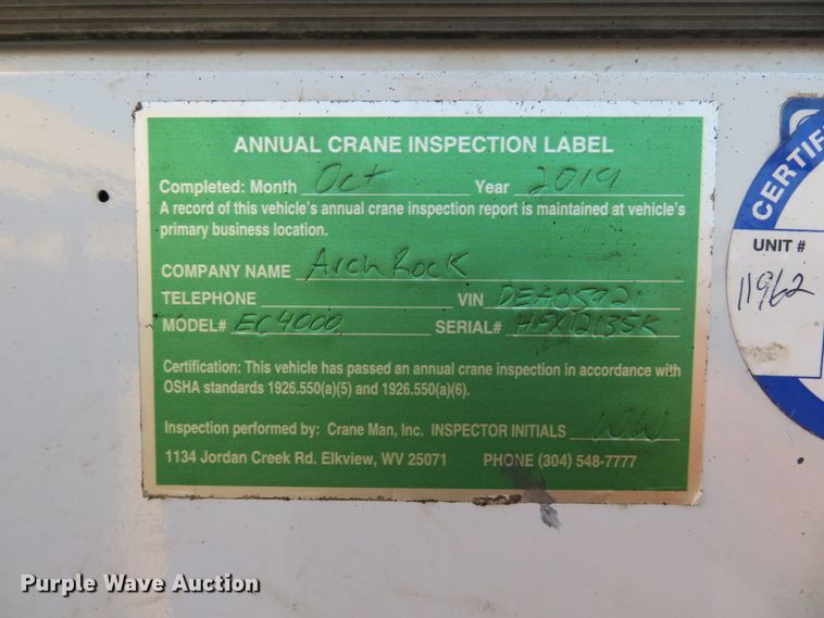 image for item DI3850 2013 Ford F450 Super Duty XL  utility truck with crane