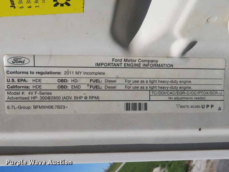 image for item DI3878 2011 Ford F550 Super Duty XL  Crew Cab utility truck