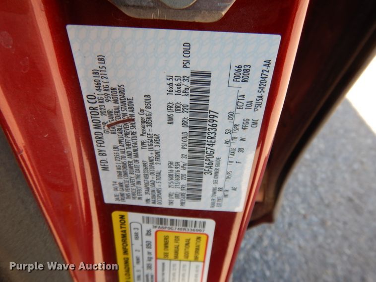 image for item DI8078 2014 Ford Fusion